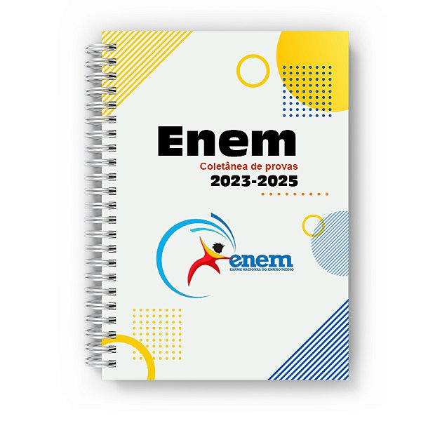 Apostila ENEM 2025 com 3 ANOS de Provas + Gabaritos + Folhas de Redação (Provas de 2023 a 2025)