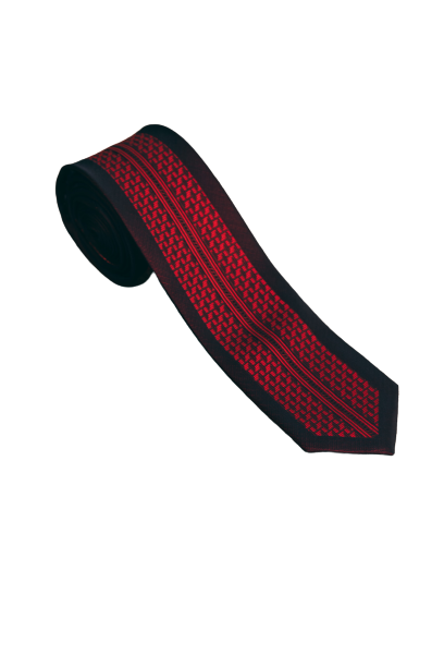 Gravata Slim Masculina Slim Masculina Adulta  - Vermelha e Preta
