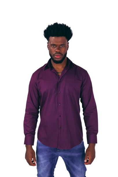 Camisa Social Masculina - Roxa