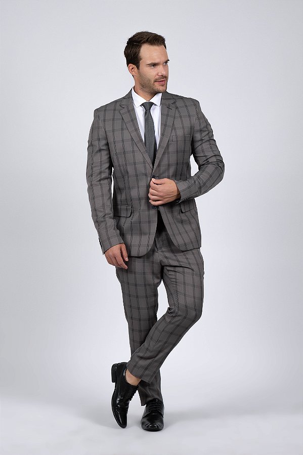 Terno Slim Masculino - Xadrez