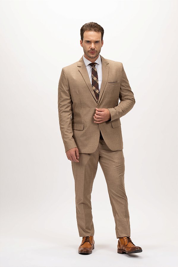 Terno Slim Masculino: Brown Pv OC2217