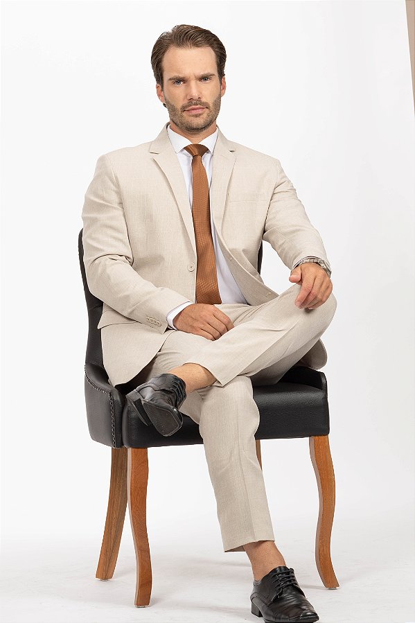 Terno Slim Masculino - Melange Saara OC2259