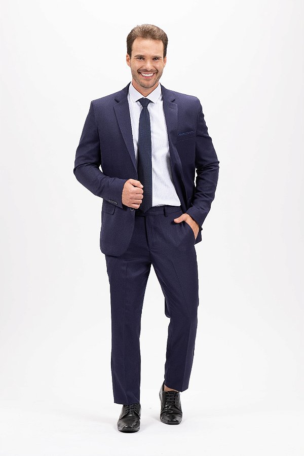 Terno Slim Masculino - Marinho Gabardine OC2221