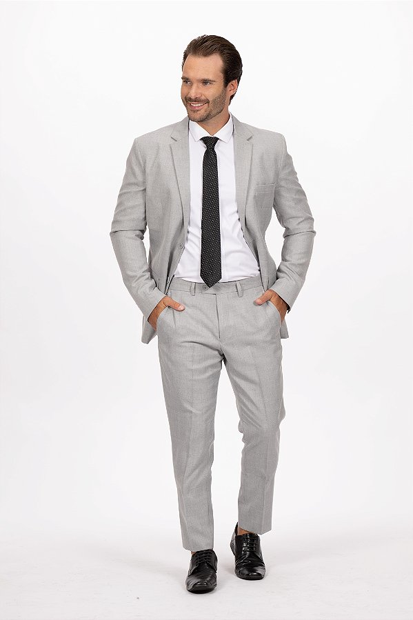 Terno Slim Masculino: Cinza Vicenza OC2239