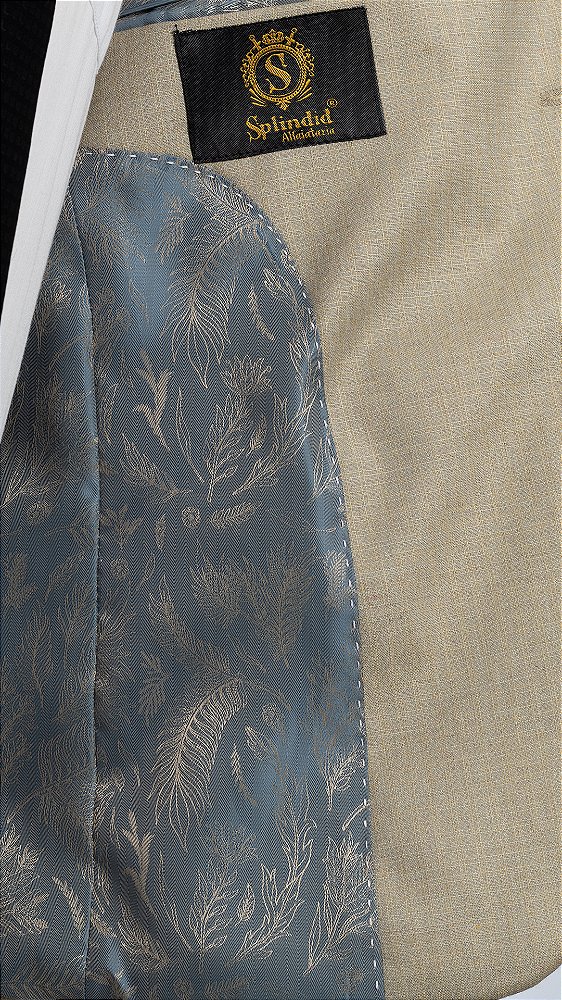 Terno Slim Masculino - Kaki 6266 Poliviscose