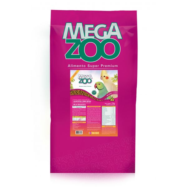MEGAZOO - Extrusada MR20 Calopsita Ring Nechs 15kg