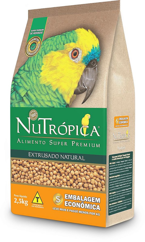 RAÇÃO NUTROPICA PAPAGAIO NATURAL 2,5 KG