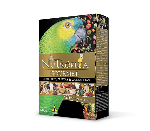 RAÇÃO PAPAGAIO NUTROPICA GOURMET 600 G