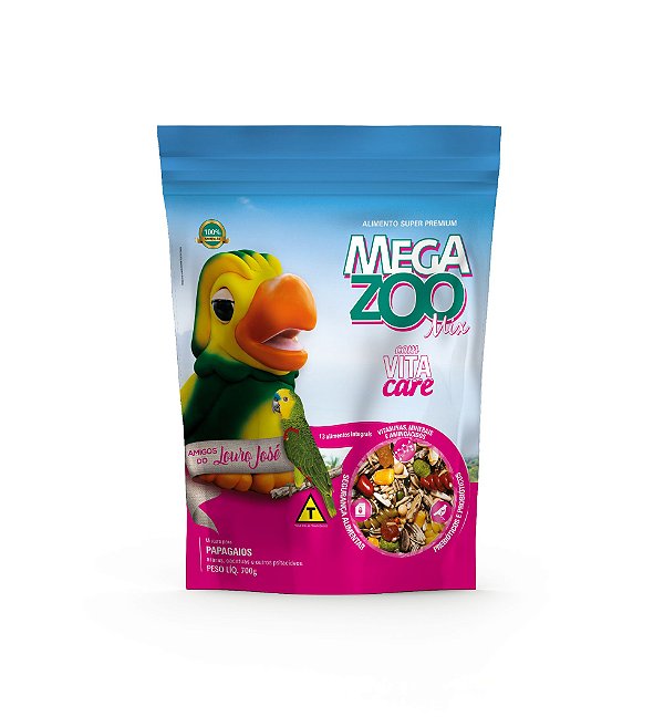 MEGAZOO MIX PAPAGAIOS LOURO JOSE 700G