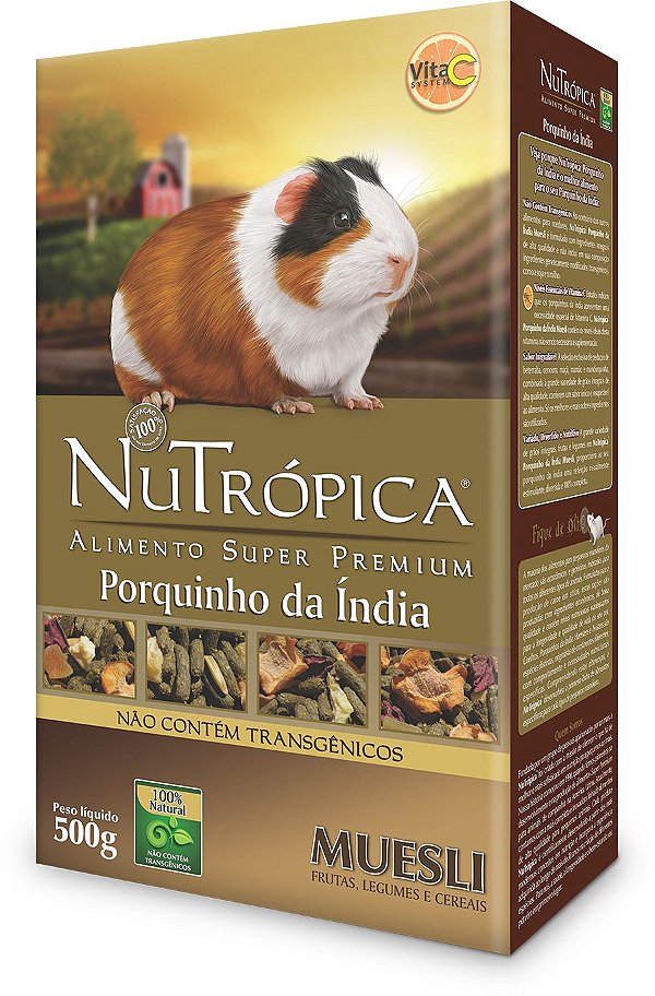 PORQUINHO DA INDIA MUESLI 500 G - NUTRÓPICA