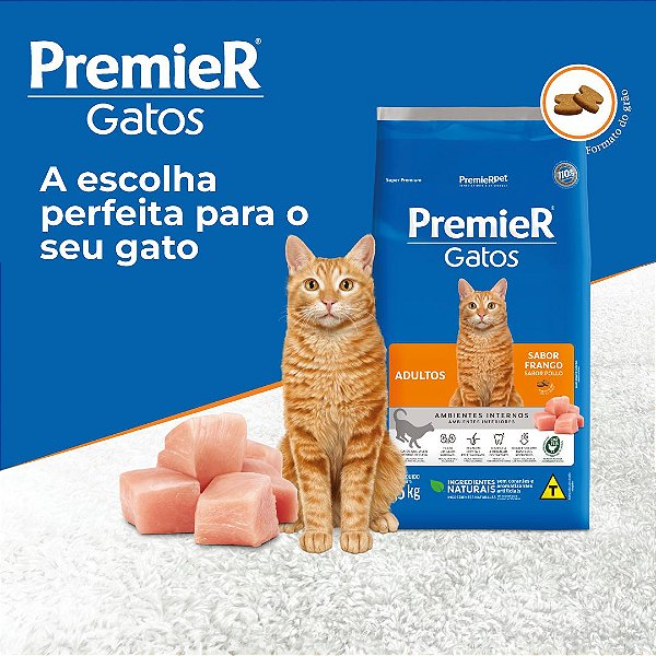 PREMIER GATOS ADULTOS FRANGO 7,5 KG