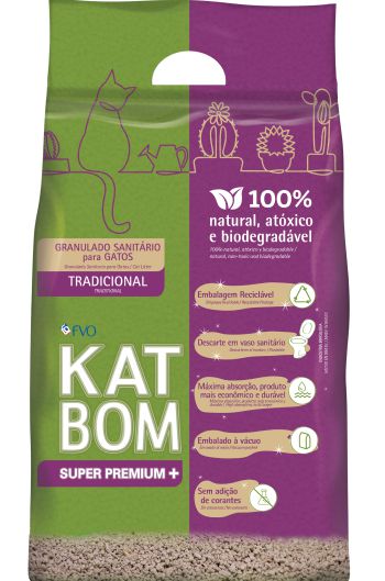 AREIA HIGIENICA KATBOM NATURAL PARA GATOS 3KG