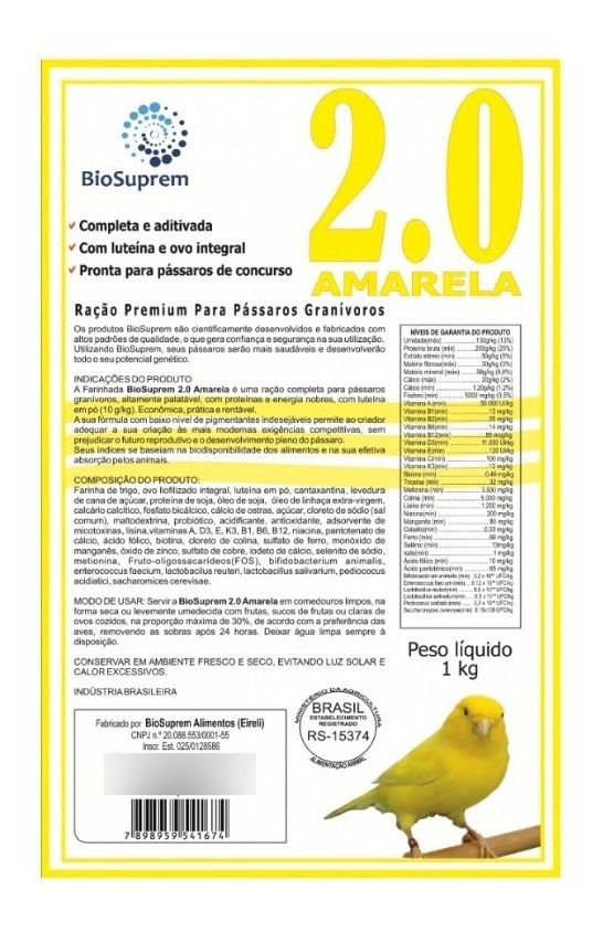 BIOSUPREM 2.0 AMARELA 1 KG