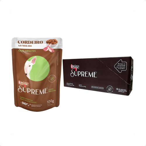 QUATREE SUPREME SACHÊ CAES ADULTOS CORDEIRO 100G 18 UNID