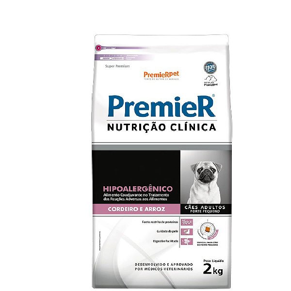 PREMIER NC CAES HIPOALERGENICO CORDEIRO PEQ PORTE 2,0 KG