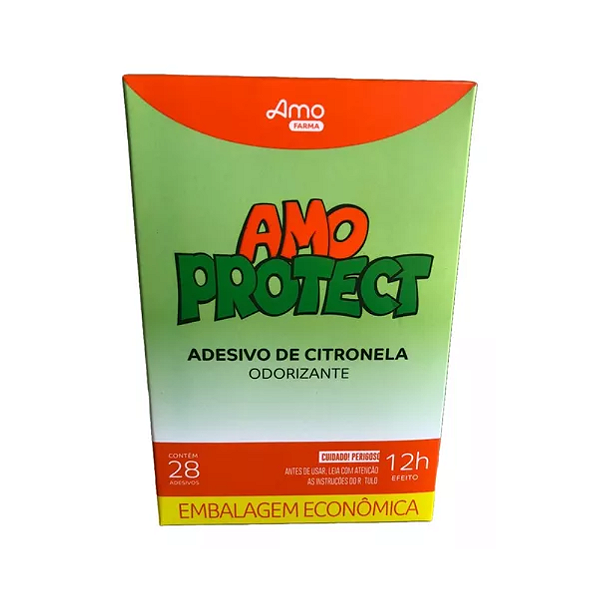 Adesivo Repelente Amo Protect Citronela 28und Xô Mosquito Babydeas