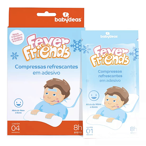 Fever Friends Compressas Refrescantes Alívio Da Febre 2 Em 1