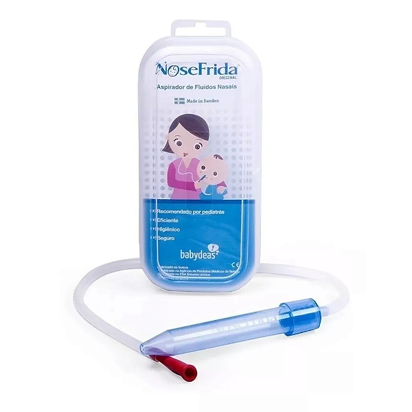 Aspirador Manual Nasal para Bebê NoseFrida Prism crush blue