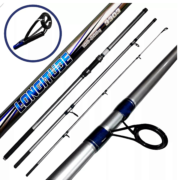 Vara Easy Cast Longitude 3.30m Pesca De Praia 3 Partes