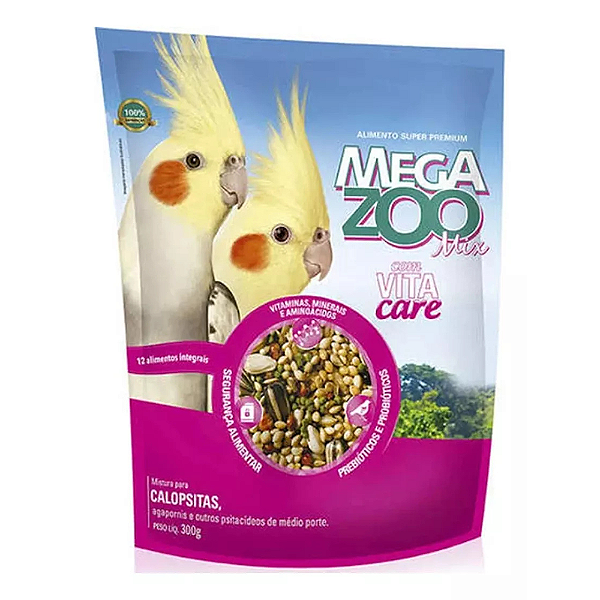 MEGAZOO MIX SEMENTES CALOPSITA 300G
