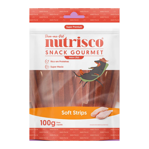 SNACK GOURMET NUTRISCO 100G SOFT STRIPS CAES