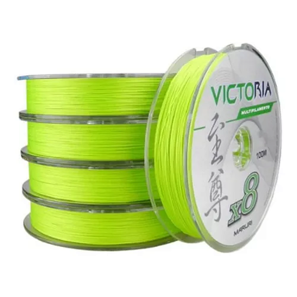 Linha Pesca Multifila 8Fio Victoria 0,30mm 100m Maruri Verde