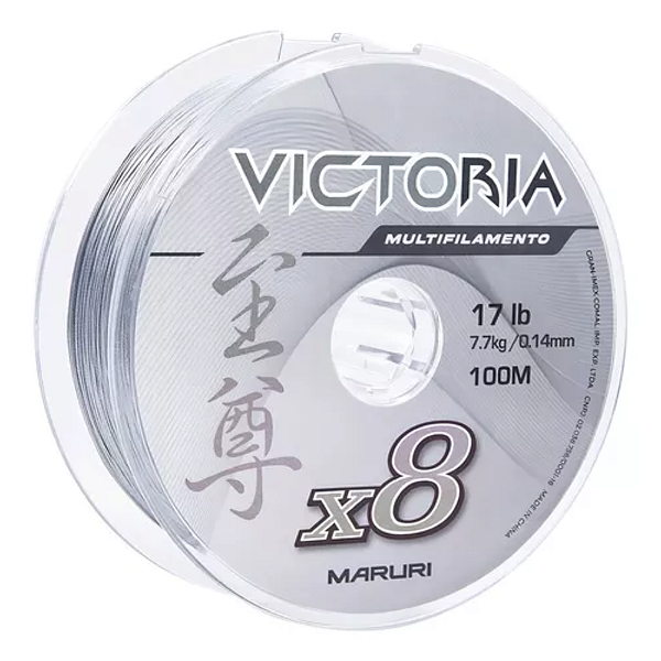 Linha multifilamento 8fio Victoria 8x rolo 100mts cor cinza