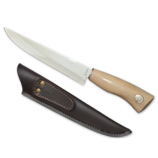 Faca Churrasco Elmo Aço Inox Cabo Madeira 7 Pol