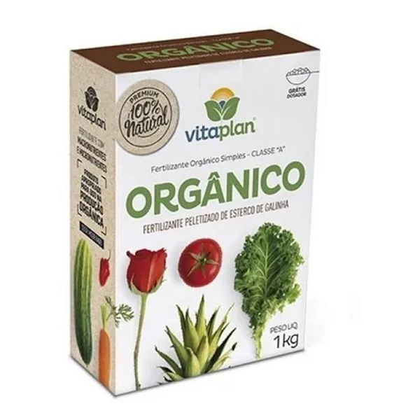 Fertilizante Orgânico 1kg Esterco De Galinha Planta NUTIPLAN