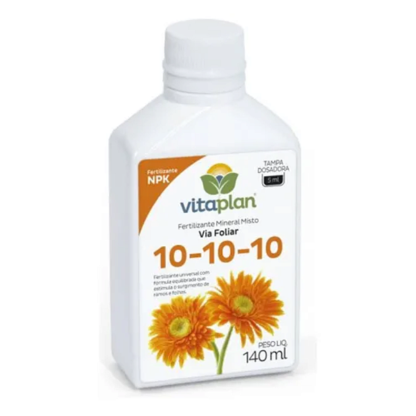 Fertilizante Mineral Misto Npk 10-10-10 140ml Vitaplan