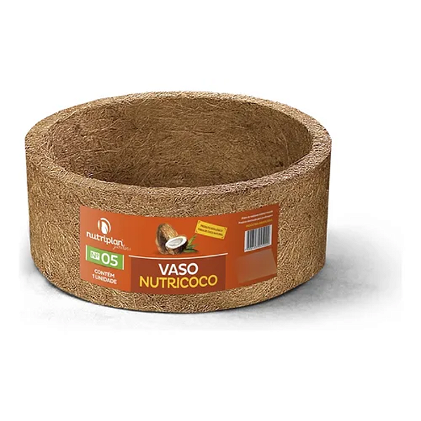 Vaso De Fibra Coco N° 5 Nutricoco 14cmx31cm NUTRIPLAN