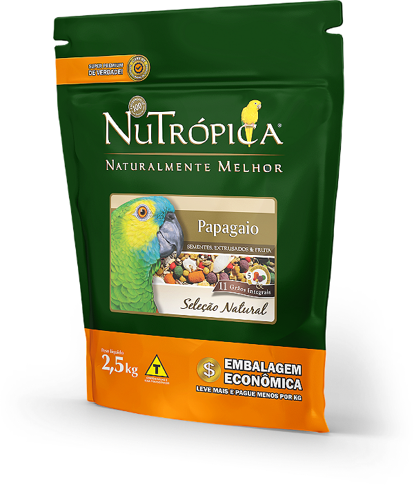 NUTROPICA SELECAO NATURAL PAPAGAIO 2,5 KG