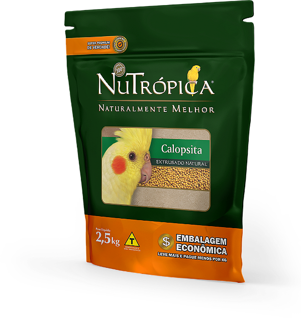 NUTROPICA CALOPSITA MINI BITS NATURAL RAÇÃO  PEQUENA 2,5 KG