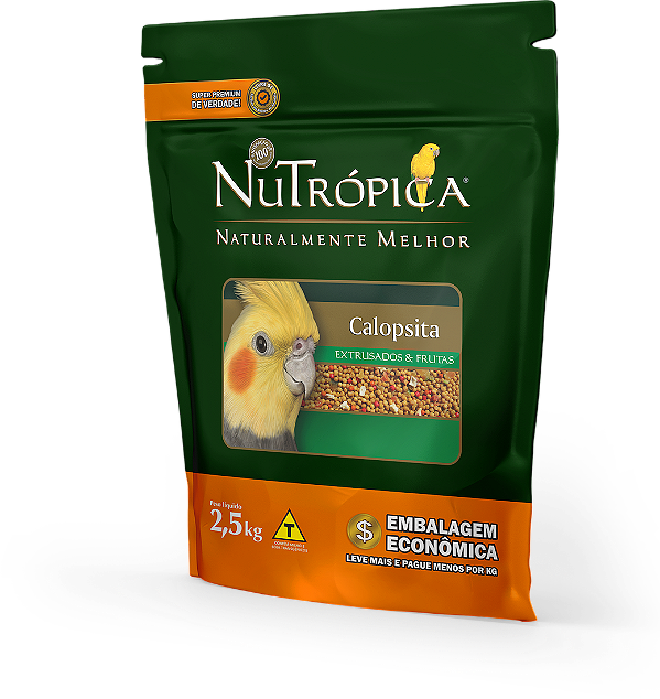 NUTROPICA CALOPSITA COM FRUTAS EXTRUSADAS PSITA FRUTINHA 2,5kg