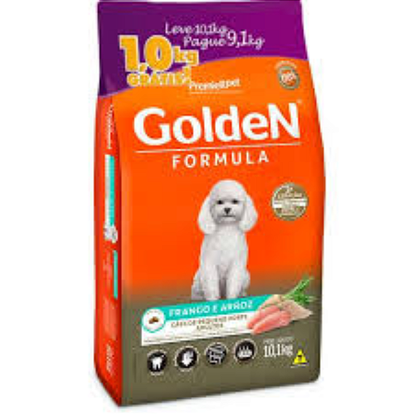 GOLDEN RAÇÃO MINI BITS FRANGO E ARROZ 10,1KG PAGUE 9,1KG