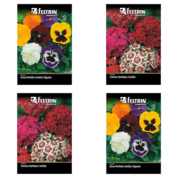 KIT 4 UN DE SEMENTES DE PLANTAS ORNAMENTAIS FELTRIN