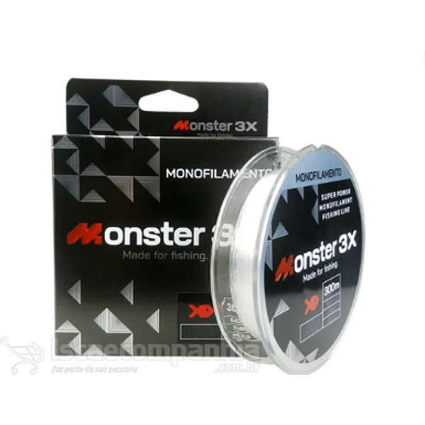 MONSTER 3X LINHA DE MONOFILAMENTO 4.5 35MM 16.3LB 7,4KL 300M