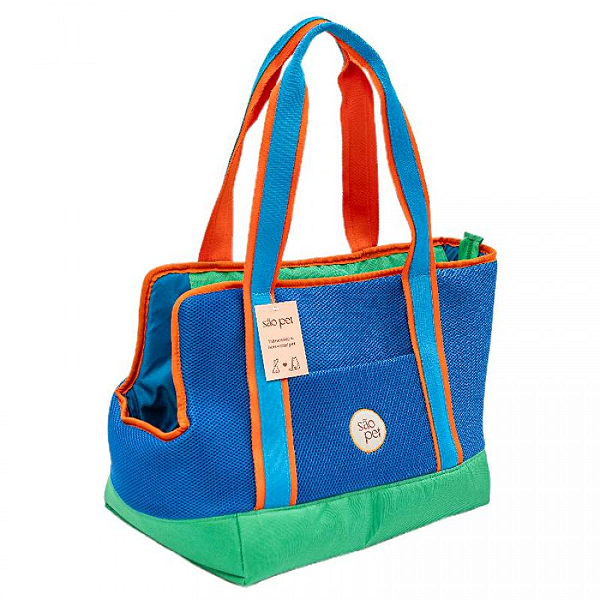 SÃO PET BOLSA SMASH AZ CÃES E GATOS PEQ PORTE COR AZUL VERDE E LARANJA