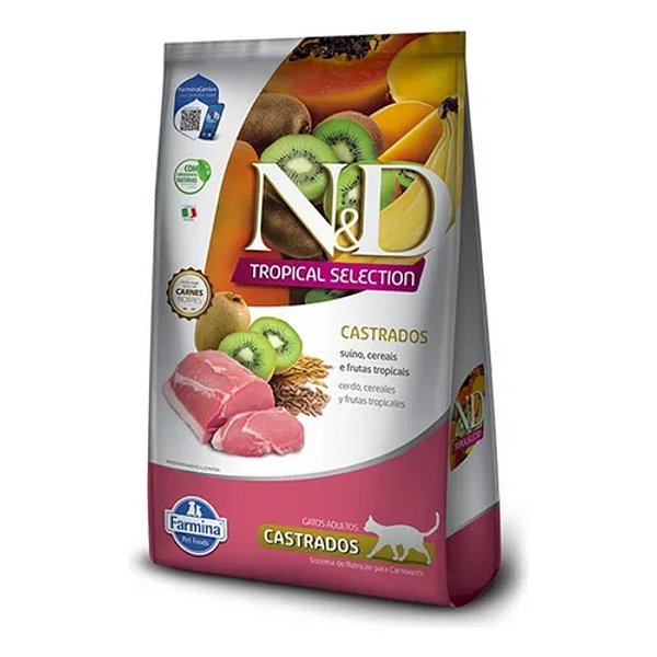 ND TROPICAL GATOS ADULTOS CASTRADOS SUINO 1,5KG