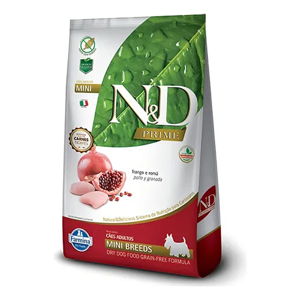 ND PRIME CÃES ADULTOS RAÇAS PEQUENAS FRANGO 2,5KG