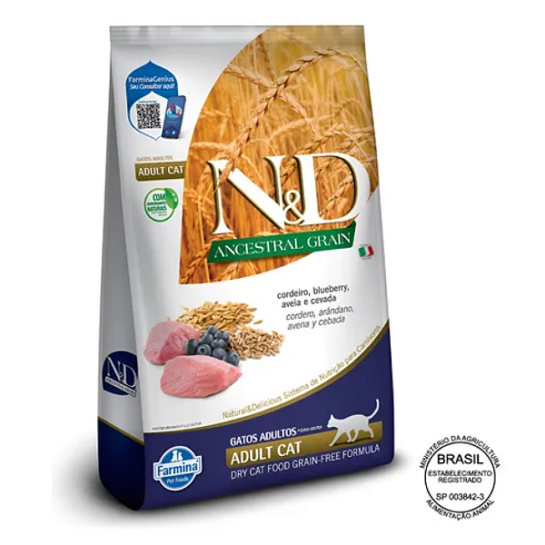 ND ANCESTRAL GATOS ADULTOS CORDEIRO 1,5 KG