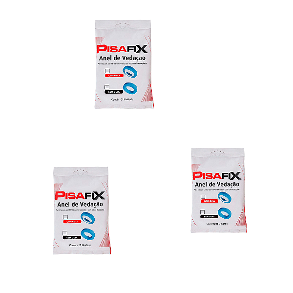 KIT 3UN ANEL DE VEDACAO COM GUIA PISAFIX