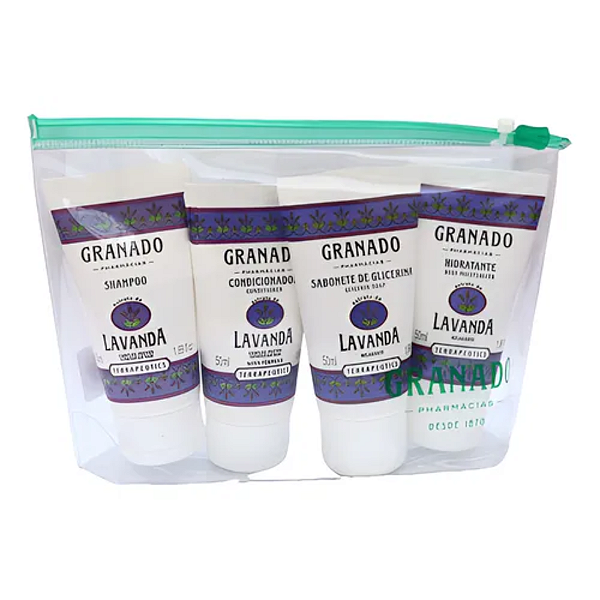 GRANADO KIT MINIATURAS LAVANDA SH COND SAB LIQ HIDR 4UN 50ML