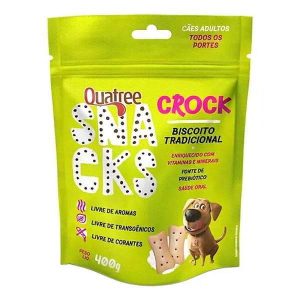 QUATREE SNACKS CROCK TRADICIONAL CÃES ADULTOS 400G