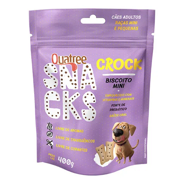 QUATREE SNACKS MINI CROCK CÃES ADULTOS 400G