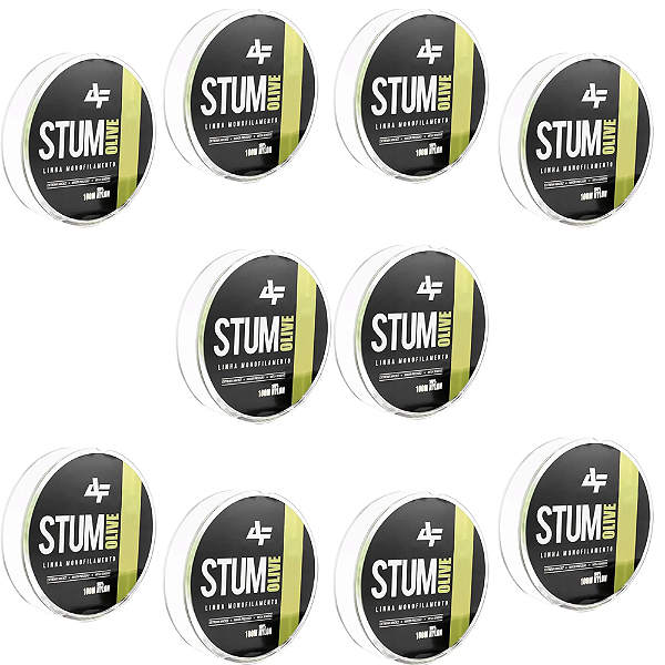 ALBATROZ KIT 10UN LINHAS PESCA STUM VERDE 100M 40MM 26,7CM