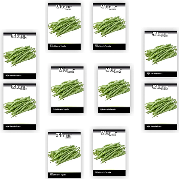 FELTRIN KIT 10 CARTELAS FEIJÃO MACARRÃO TREPADOR 10G CADA