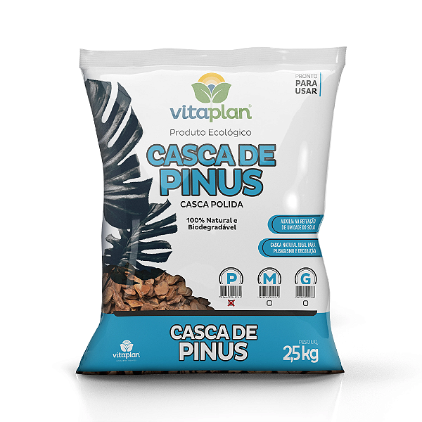 NUTRIPLAN CASCA PINUS POLIDA PEQUENA 2,5 KG