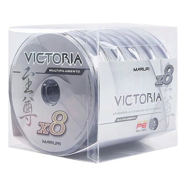 MARURI LINHA MULT VICTORIA 8X CINZA 55LBS 0,40MM 100M CX 5UN