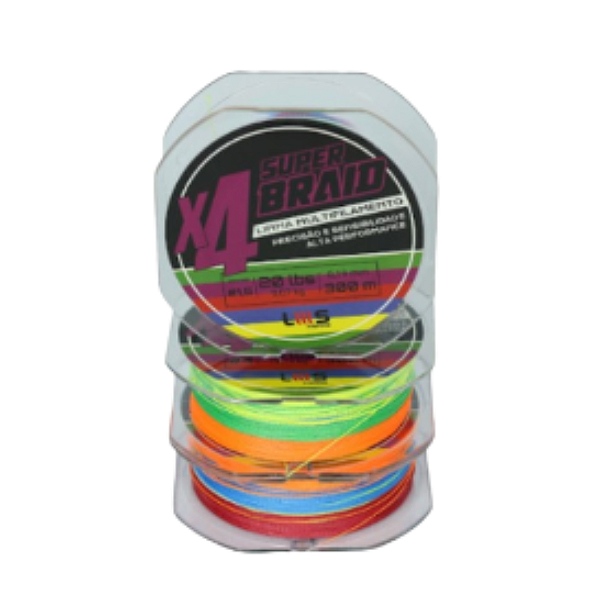 LUMIS LINHA MULTIFILAMENTO SUPER BRAID X4 0,25MM 20LB 300M